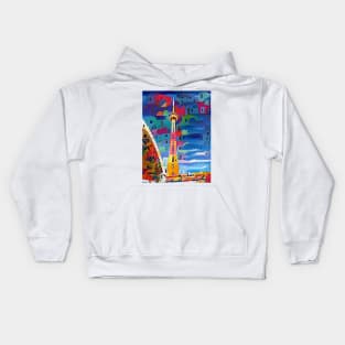 CN Tower Paints The Town Kids Hoodie